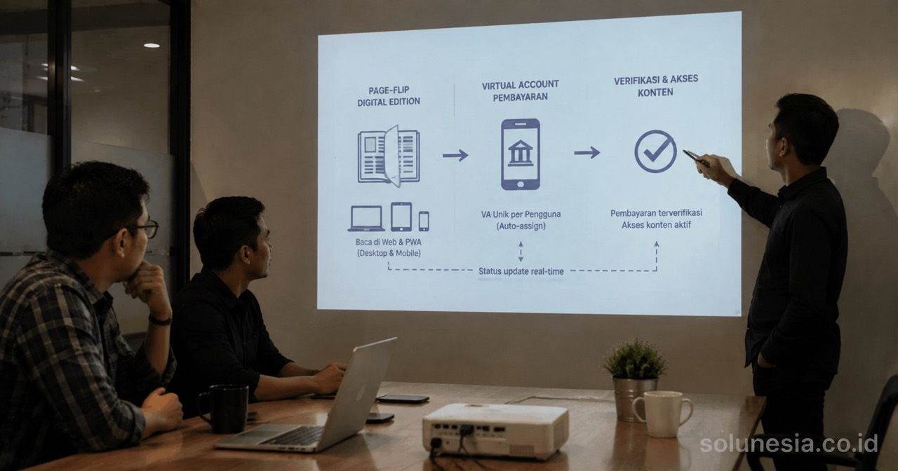 Page-Flip dan Virtual Account untuk Platform Media Digital