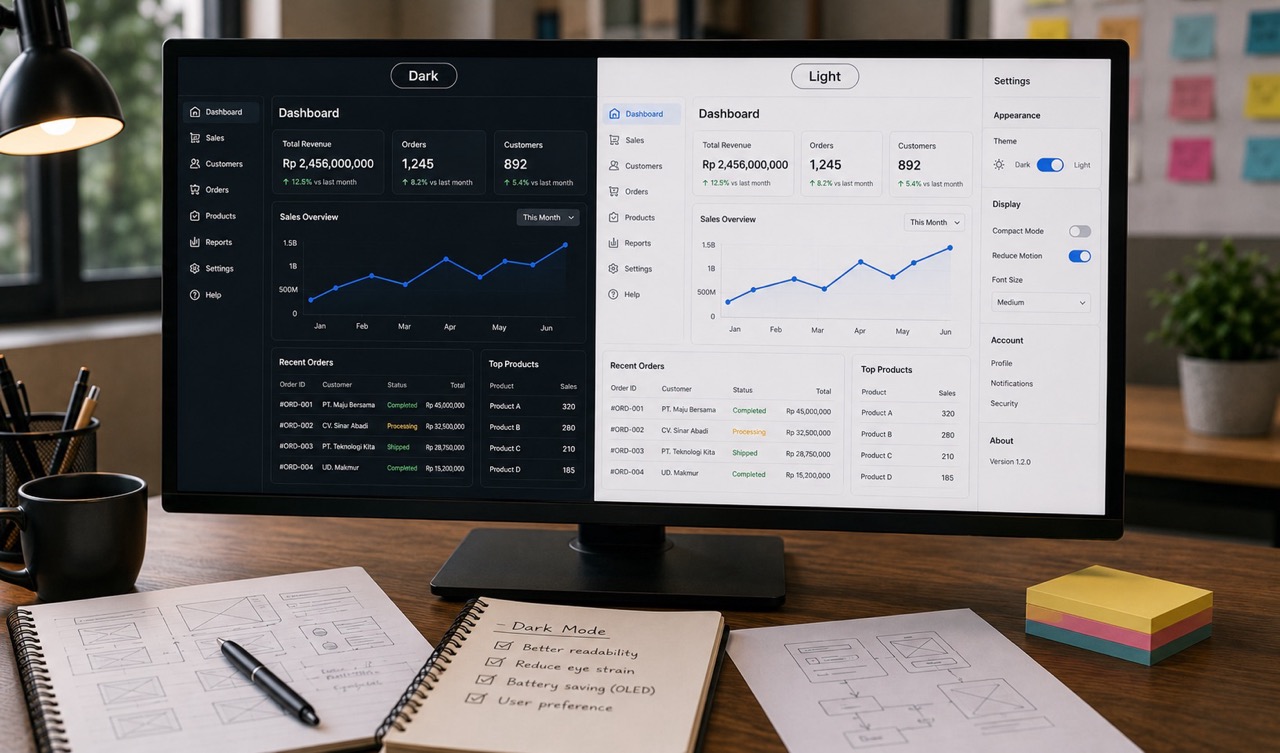 Dark Mode pada Aplikasi Bisnis: Fitur Penting atau Sekadar Preferensi?
