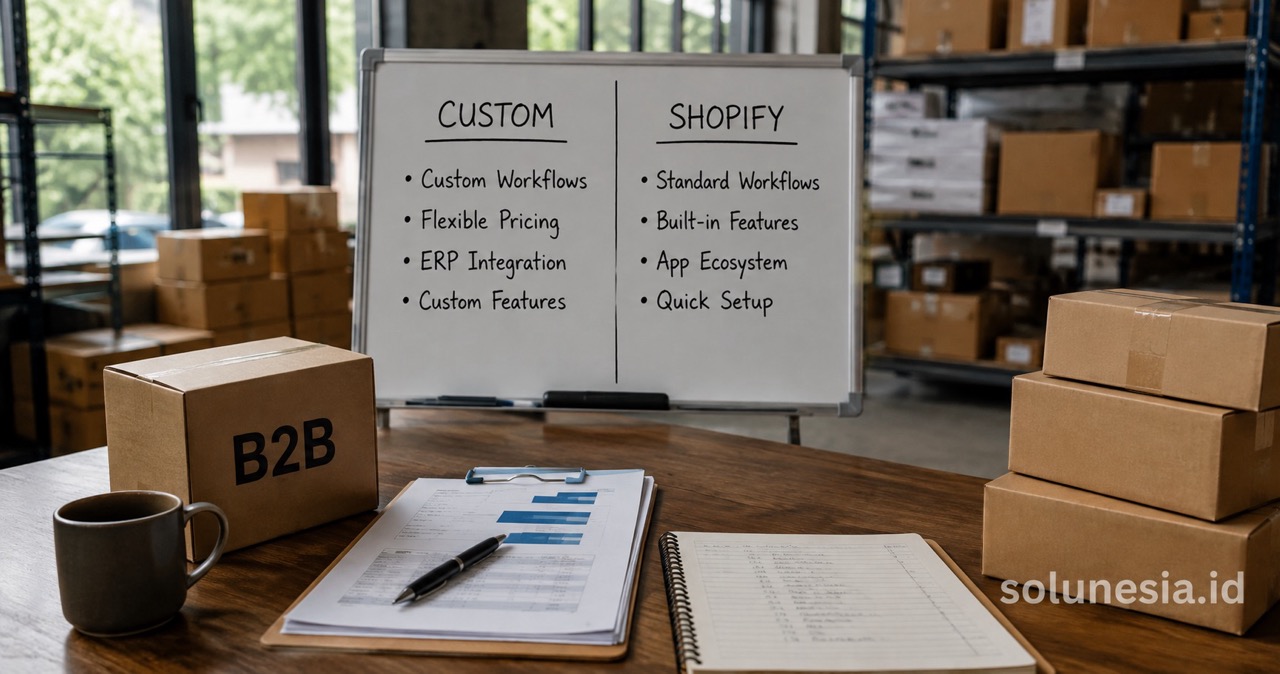 E-Commerce Kustom vs Shopify untuk B2B: Apa Bedanya?