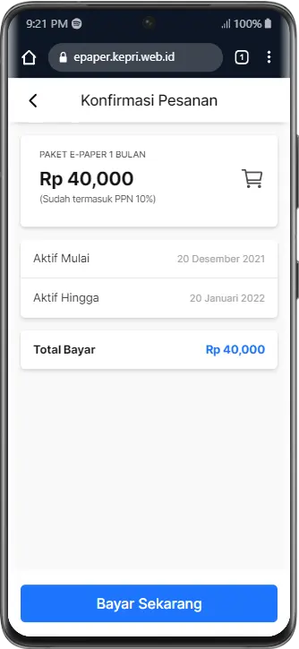 Confirm Order