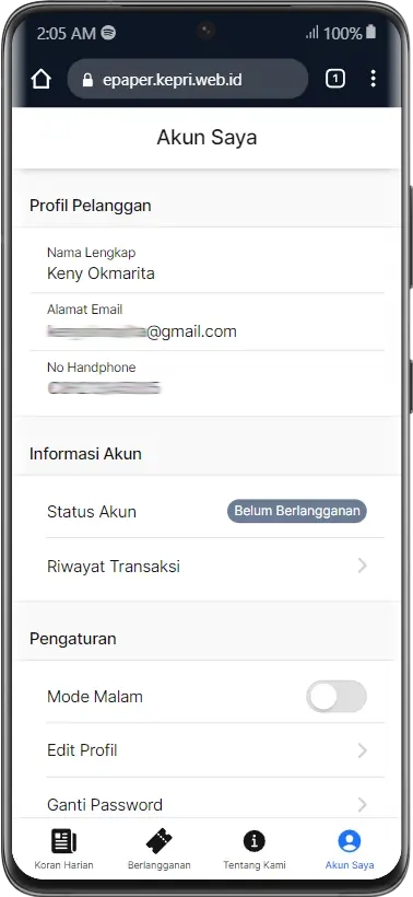 Account Profile
