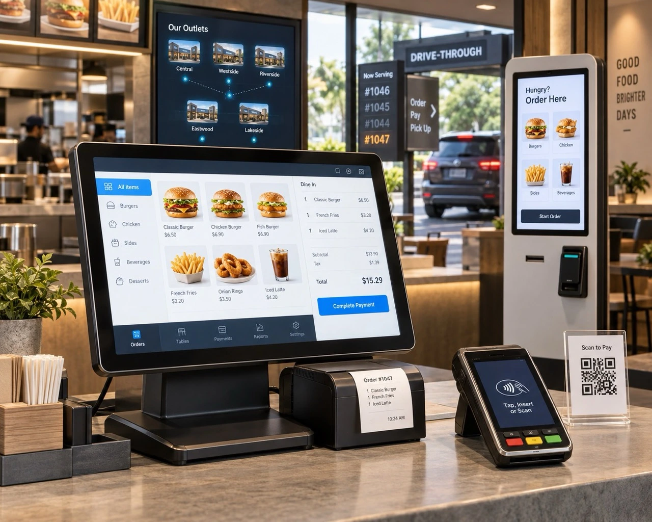 Restaurant operations and transaction systems